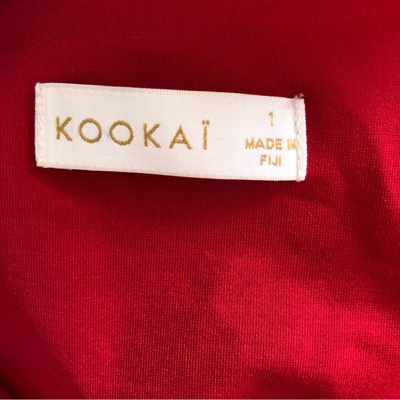 🌿 KOOKAI 🌿 red deep V neck bodysuit size 10 - Picture 4 of 6